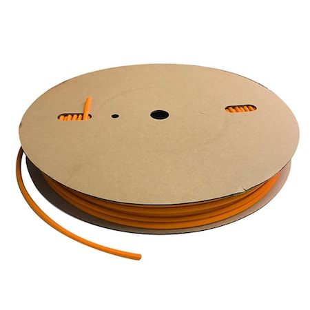 Kable Kontrol Heat Shrink Tube, Thin Wall, 2:1 I.D. Shrink Ratio, 1/8 in I.D. Before Shrinking, Orange, 500 ft HS355-S500-ORANGE